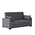 Lifestyle Solutions Serta Andrew Convertible Sofa, Full Size, 38 3/5 H x 66 1/2 W x 37 3/5 D, Charcoal 1 thumbnail image