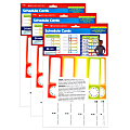 Scholastic Teacher Resources Schedule Cards, Pocket Chart Add-Ons, 2" x 10-3/4", Assorted Colors, 24 Cards Per Pack, Set Of 3 Packs