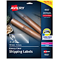 Avery® Glossy Permanent Labels, 6522, Shipping, 2" x 4", Clear, Pack Of 100