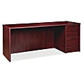 Lorell® Prominence 2.0 66"W Right-Pedestal Credenza Computer Desk, Mahogany 1 thumbnail image