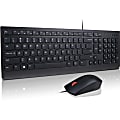 Lenovo Essential Wired Keyboard and Mouse Combo - US English - USB Membrane Cable - English (US) - Black - 4X30L79883 1 thumbnail image