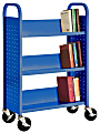 Sandusky® Book Truck, Single-Sided With 3 Sloped Shelves, 46"H x 32"W x 14"D, Putty