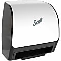 Scott Electric Towel Dispenser - Touchless Dispenser - 7.3" D x 12.4" H x 11.8" W- Plastic - White - Dirt Resistant, Hand - 47259 1 thumbnail image