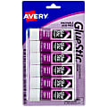 Avery® Glue Stic Disappearing Color Permanent Glue Sticks, Pack Of 6 1 thumbnail image