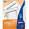 Avery® Big Tab Insertable Plastic Dividers, 8-1/2" x 11", Clear, Pack Of 5 Dividers