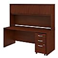 Bush Business Furniture Studio C Office Desk With Hutch And Mobile File Cabinet, 72"W x 30"D, Hansen Cherry, Standard Delivery