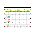 Blue Sky™ Teacher Academic Monthly Desk Calendar, 22" x 17", Dots, July 2020 to June 2021, 105496-A