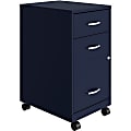 Lorell® SOHO 14-5/16"W x 18"D Lateral 3-Drawer Mobile Organizer File Cabinet, Navy