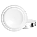 Martha Stewart 6-Piece Fine Ceramic Dinner Plate Set, 10-13/16”, White 1 thumbnail image