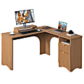 Bestier 94-1/2"W 2-Person Computer Desk with 3 Drawers, Walnut, Total Qty 1 1 thumbnail image