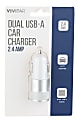 Vivitar Dual USB-A Car Charger, White, NIL6001-WHT-STK-24 1 thumbnail image