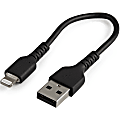 StarTech.com 6 inch/15cm Durable Black USB-A to Lightning Cable, Rugged Heavy Duty Charging/Sync Cable for Apple iPhone/iPad MFi Certified 1 thumbnail image