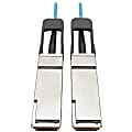 Eaton Tripp Lite Series QSFP+ to QSFP+ Active Optical Cable - 40Gb, AOC, M/M, Aqua, 15 m (49.2 ft.) - 49.20 ft Fiber Optic Network Cable 1 thumbnail image