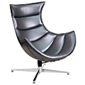 Flash Furniture Cocoon Swivel Chair, Gray/Silver