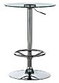 Powell Novelli Adjustable-Height Pub Table, 42-3/4"H x 23-5/8", Chrome 1 thumbnail image