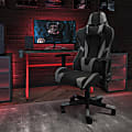 Flash Furniture X20 Ergonomic LeatherSoft High-Back Racing Gaming Chair, Gray