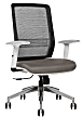 Sinfonia Sing Ergonomic Mesh/Fabric Mid-Back Task Chair With Antimicrobial Protection, Adjustable Height Arms, Black/Gray/White