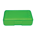 Romanoff Products Pencil Boxes, 8 1/2"H x 5 1/2"W x 2 1/2"D, Lime Opaque, Pack Of 12