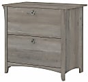 Bush Furniture Salinas 31-3/4"W x 20"D Lateral 2-Drawer File Cabinet, Driftwood Gray, Standard Delivery