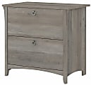 Bush® Furniture Salinas 2 Drawer Lateral File Cabinet, Driftwood Gray, Standard Delivery