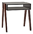 Adesso® Laurel End Table, Rectangle, 21-3/4"H x 20-1/2"W x 17-3/4"D, Black/Walnut Oak 1 thumbnail image