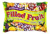 Washburn Fruit-Filled Hard Candy, Assorted Flavors, 5 Lb Bag