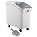 Rubbermaid® Commercial ProSave Mobile Ingredient Bin, 104.72 Quarts, 28"H x 15 1/2"W x 29 1/2"D, White/Clear 1 thumbnail image