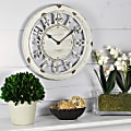 FirsTime® Antique Round Wall Clock, 10", Distressed Ivory