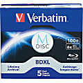 Verbatim Verbatim M DISC BD-R XL 100GB 6X Lifetime Archival 5PK J/C - 5pk Jewel Case