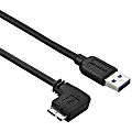 StarTech.com 1m 3 ft Slim Micro USB 3.0 Cable - M/M - USB 3.0 A to Left-Angle Micro USB - USB 3.1 Gen 1 (5 Gbps) - 3.28 ft USB Data Transfer Cable for Tablet, Hard Drive, Card Reader