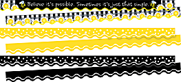 Barker Creek Double-Sided Scalloped Borders, Believe it's Possible, 2-1/4" x 36", Set Of 39 Borders 1 thumbnail image