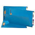 Smead® Shelf-Master® Color Fastener Folders, Legal Size, Blue, Box Of 50