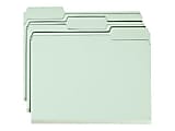 Smead® 1/3-Cut Pressboard Top-Tab Folders, Letter Size, 100% Recycled, Gray/Green, Box Of 25 1 thumbnail image