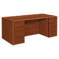 HON® 10700 Series Double-Pedestal Desk, Cognac 1 thumbnail image
