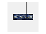 Azio Vision Large Font USB Keyboard, Standard, Red/Blue/Purple, KB512