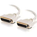C2G 25ft DB25 M/M Serial RS232 Cable - DB-25 Male Serial - DB-25 Male - 25ft - Beige 1 thumbnail image