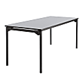 Iceberg Maxx Legroom-Series Wood Folding Table, 30"W x 60"D, Gray/Black