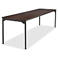 Iceberg Maxx Legroom-Series Wood Folding Table, 30"W x 96"D, Walnut/Black