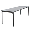 Iceberg Maxx Legroom-Series Wood Folding Table, 30"W x 96"D, Gray/Black
