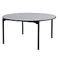 Iceberg Maxx Legroom-Series Wood Folding Table, 60" Round, Gray/Black