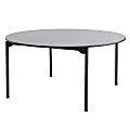 Iceberg Maxx Legroom-Series Wood Folding Table, 60" Round, Gray/Black 1 thumbnail image