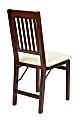 Office Star™ Hacienda Mission Back Folding Chairs, Cream, Set Of 2