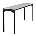 Iceberg Maxx Legroom-Series Wood Folding Table, 18"W x 60"D, Gray/Black