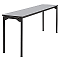 Iceberg Maxx Legroom-Series Wood Folding Table, 18"W x 72"D, Gray/Black