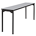 Iceberg Maxx Legroom-Series Wood Folding Table, 18"W x 72"D, Gray/Black 1 thumbnail image