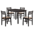 Monarch Specialties Alice Dining Table With 4 Chairs, Cappuccino  1 thumbnail image