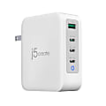 j5 Create 130W GaN USB-C 4-Port Charger, White/Gray, JUP43130