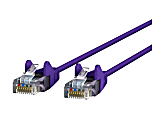 Belkin Slim - Patch cable - RJ-45 (M) to RJ-45 (M) - 14 ft - UTP - CAT 6 - molded, snagless - purple