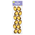 Amscan Plastic Metallic Easter Eggs, 3" x 2", Gold, 12 Eggs Per Bag, Pack Of 4 Bags