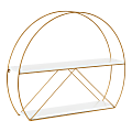 Kate And Laurel Delmar Wall Shelf, 21-5/16”H x 26”W x 5-1/8”D, White/Gold 1 thumbnail image